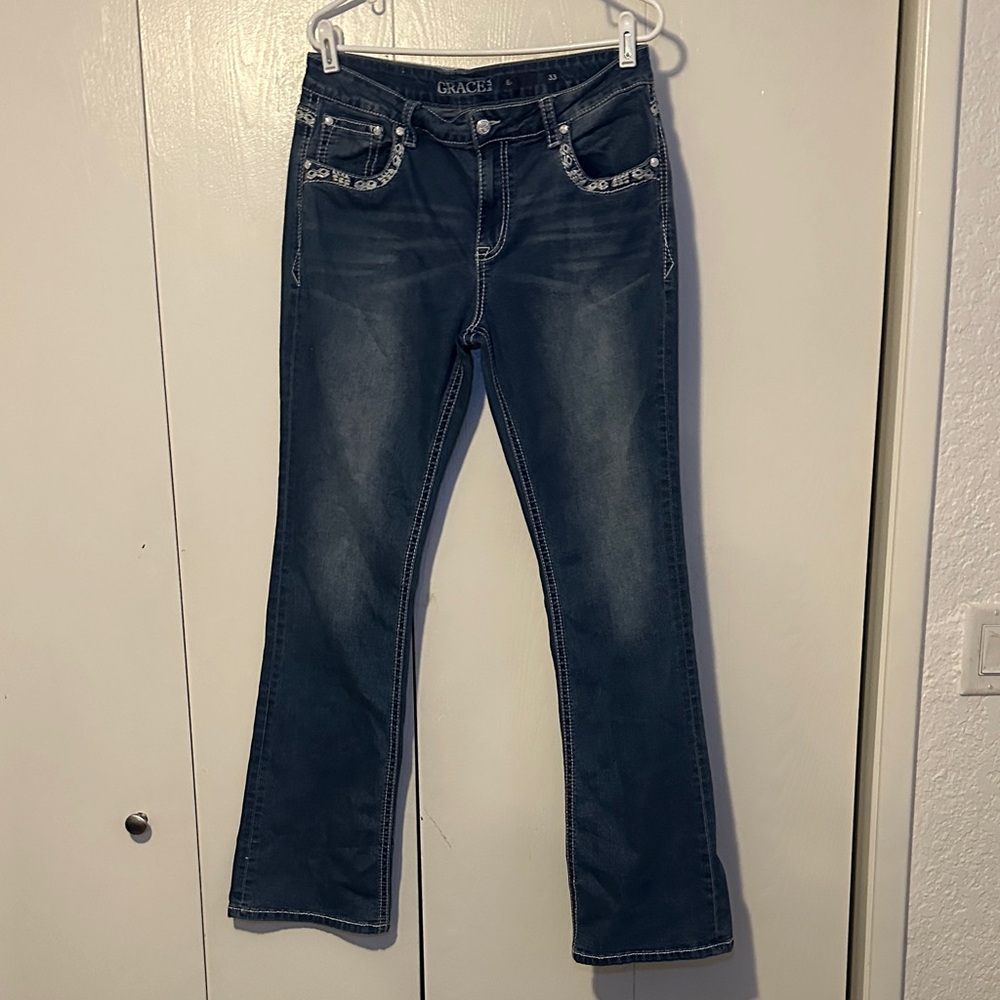 Grace Dark Blue boot cut Women's Jeans